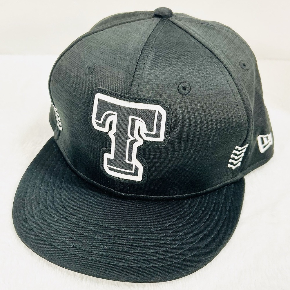 New Era Texas Rangers Youth Clubhouse 59FIFTY‎ Fitted Hat Cap 6 5/8 Black MLB